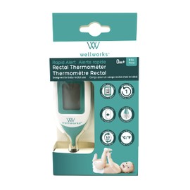 Wellworks Rapid Alert Rectal Thermometer - Baby Thermometer for Rectal Use - Rapid Reading - Suitable for Ages Newborn and Up
