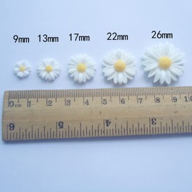 Sunflower Daisy Resin Charms,50Pcs Flowers Daisy Flower Epoxy Charms,Mini Resin Flowers Daisy Charms,Daisy Embellishments,Resin Daisy Flowers Charms,Daisy Resin Flatback Embellishment Flower Charms
