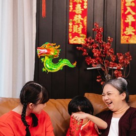 WHAMVOX 5pcs Chinese Dragon Foil Balloons -shaped Balloons for Spring Festival Decorations Adorable