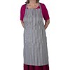 Butchers Stripe Printed Cotton Bib Apron & Double Oven Glove