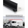 XmuxHai RV Rain Gutter Silicone Rubber J-Shape,Weather Stripping with Self-Adhesive,Roof