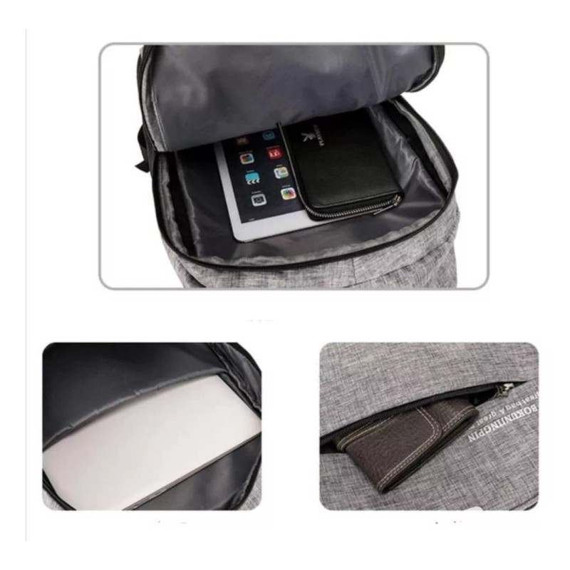 BOSSCO Mochila Casual Escolar Laptop 15.6 Viajar Trae 3 Piezas