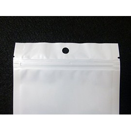 719 PPLS [Commercial Pack Series] White x Clear Pack with Zipper, 200 Sheets, Flat Bag, Hanging Type, 6, 4.7 x 7.9 inches (12 x 20 cm)
