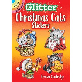 Glitter Christmas Cats Stickers (Dover Little Activity Books Stickers)