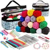Relland Crochet Hook Set, 105 Pieces, Crochet Set for Beginners,