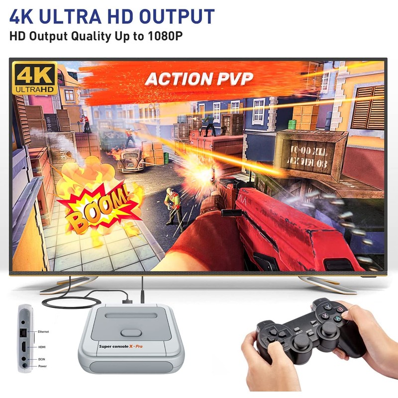Kinhank Retro Game Console 256GB, Super Console X PRO Built