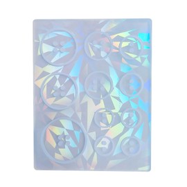 MENGZHIAO Resin Molds,Holographic Button Silicone Mold for Resin Molds Unique Buttons with Sparkling Effect Jewellery Making Molds DIY Craft, 8.9x7cm