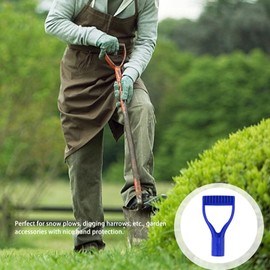 Snow Shovel Handle, Easy to Install Plastic Shovel Handle Replacement D Grip for Yard (Blue)