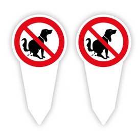 Alu-Dibond Notice Signs "Kein Hundeklo" 30 x 15 cm Weatherproof and UV Protection Dog Prohibition Signs for Private and Company Plots Robust Warning Signs Against Dog Poop Pack of 2