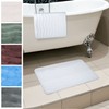 Bathroom Rug Set- 2-Piece Memory Foam Bath Mats- Wavy Microfiber