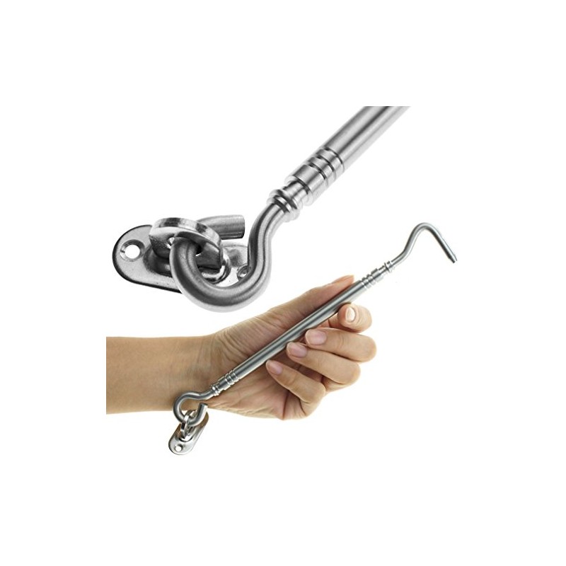 8" 10mm Dia Cabin Hook and Eye Shed Gate Door