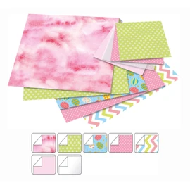 folia 40119 – Folding Sheets Set Flowers in 2 Sizes, 50 Sheets in Format 15 x 15 cm + 120 Sheets in Format 7.5 x 7.5 cm, Assorted in 7 Designs, for Beautiful Folding Figures, Flowers and Butterflies