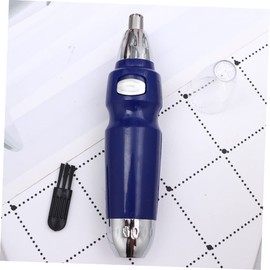 PACKOVE Electric Nose Hair Trimmer Safe Eyebrow Shaving Device Rotary System for Painless Hair Removal Stylish Blue Design for Men and Women No Battery Required