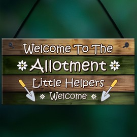 Red Ocean Allotment Sign Hanging Garden Shed Plaque Welcome Sign Gift For Him Her Garden Signs And Plaques