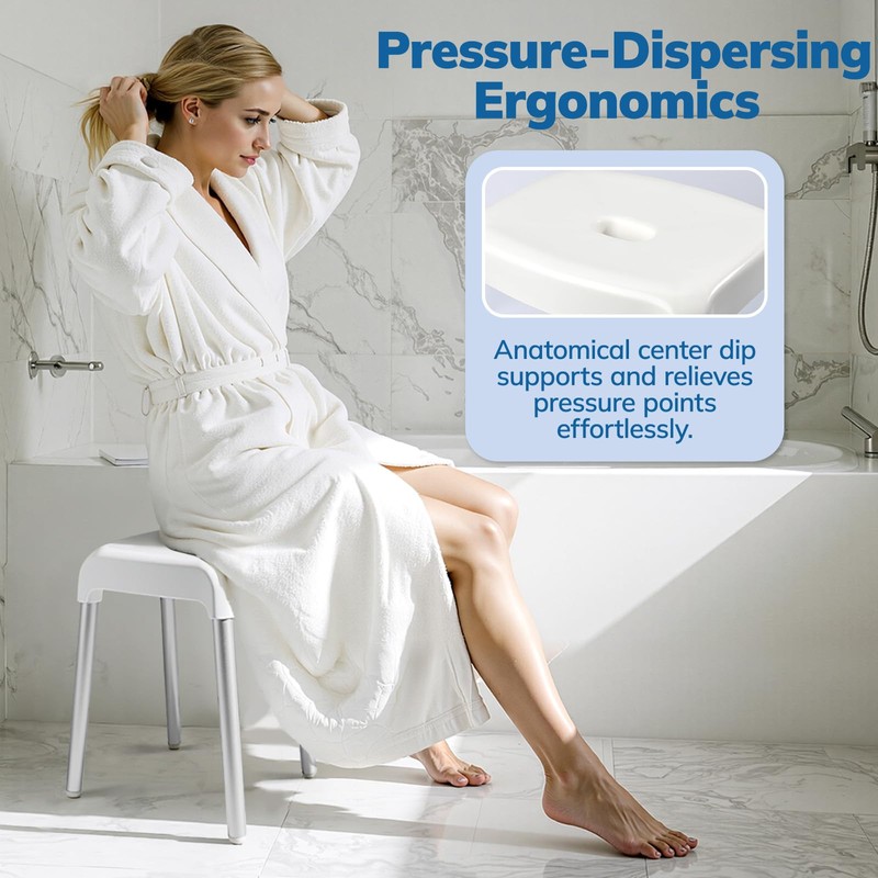 Umimile Shower Chair for Inside Shower - Fixed Height, Sturdy