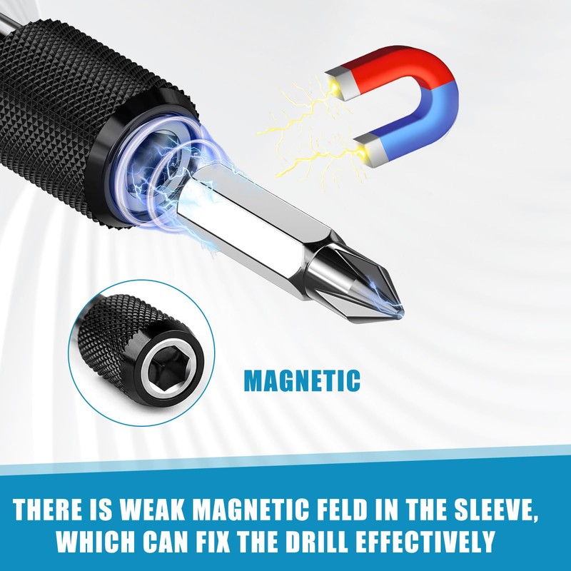 Magnetic Bit Holder 6-Piece 1/4 Inch 150 mm / 100