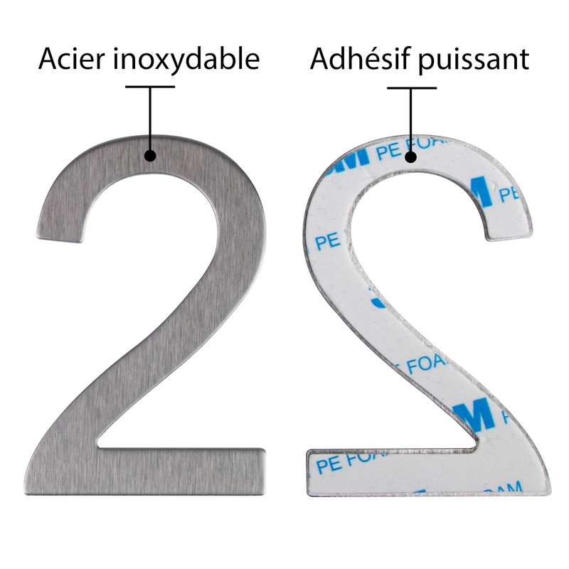 Stainless Steel House Number - Design Door Number - Height