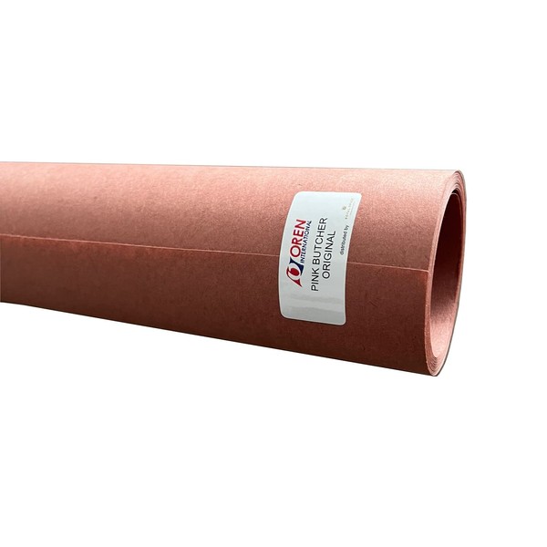 Oren Pink Butcher Paper BBQ Kraft Paper - 10 m x 61 cm - The Original Butcher Paper from USA for Perfect Grilling Results - Juicy Meat & Crispy Crust - Butcher Paper BBQ Accessories