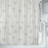 Spirella Atlantis Champagner Textil-Duschvorhang, Polyester, 120 x 200 cm, Creme/Beige,