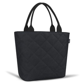 Gloppie Lunch Bag Women Lunch Tote Insulated Lunch Bags for Women Leakproof Lunch Box Bag Boîte à Lunch Femme Sac à Lunch Cooler Bag, Black