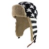 Armycrew Patriotic American Flag Designed Winter Aviator Trooper Hat -
