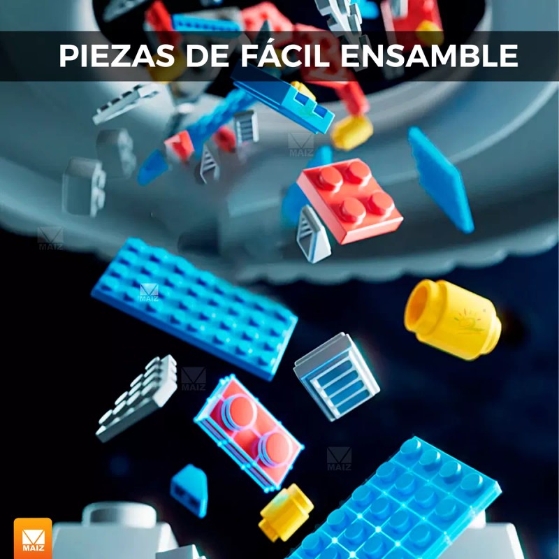 Maíz Cohete Armable 3d Bloques Construcción Rompezabezas