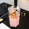 STARDEBITES Contenedor De Brochas Transparente Con Perlas Color Al Azar