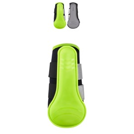 Marengos - Reflex Gaiters for Horses (Set of 2) | Reflective Horse Gaiters | Dressage Gaiters & Terrain Gaiters | Soft Inner Material | Horse Leg Protection in Neon Yellow | Size L