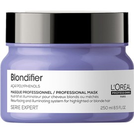 L'Oréal Professionnel Paris Blondifier Mascarilla | Mascarilla restauradora y iluminadora | Mejora el brillo y combate los tonos amarillos | Para cabello rubio y/o con decoloración | Con tecnología de polifenoles de Acaí
