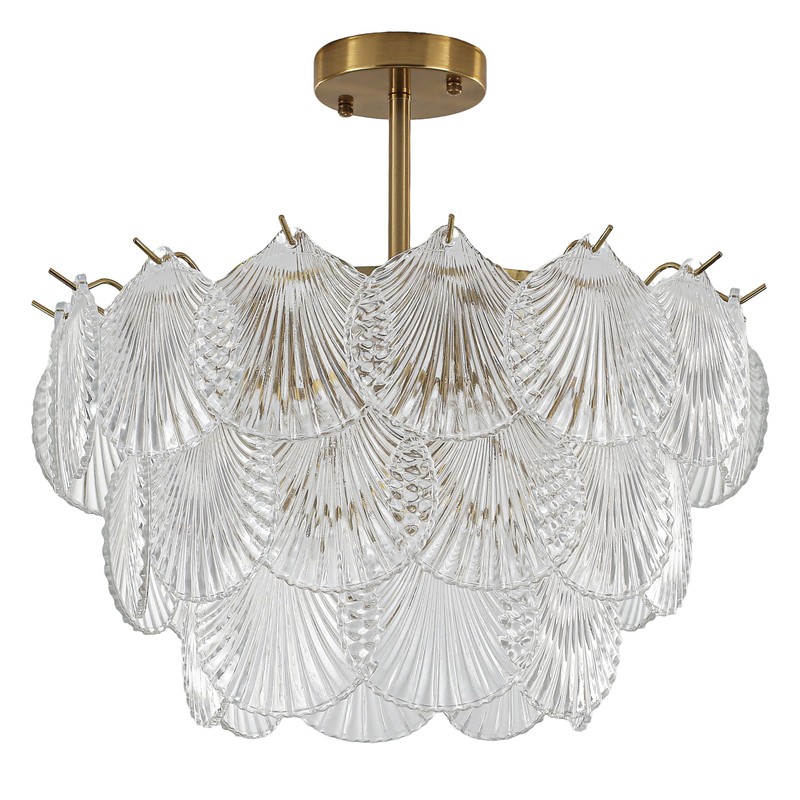 Surpars House Crystal Chandeliers,Modern Golden Chandelier, 6 Heads Ceiling Light
