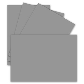 50 Single Cards DIN A6 10.5 x 14.8 cm - 240 g/m² - Graphite Grey/Dark Grey - Coloured Card - Craft Paper - Craft Cards - Blank Postcards