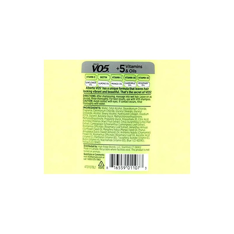 Alberto VO5 Herbal Escapes Kiwi Lime Squeeze Conditioner, Unisex, 15