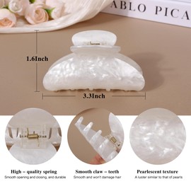 VRbeatter 5Pcs Hair Claw Clips Medium Hair Clips for Thick/Thin Hair Strong Hold Non-slip Hair Jaw Clamp Styling Hair Accessories for Women and Girls