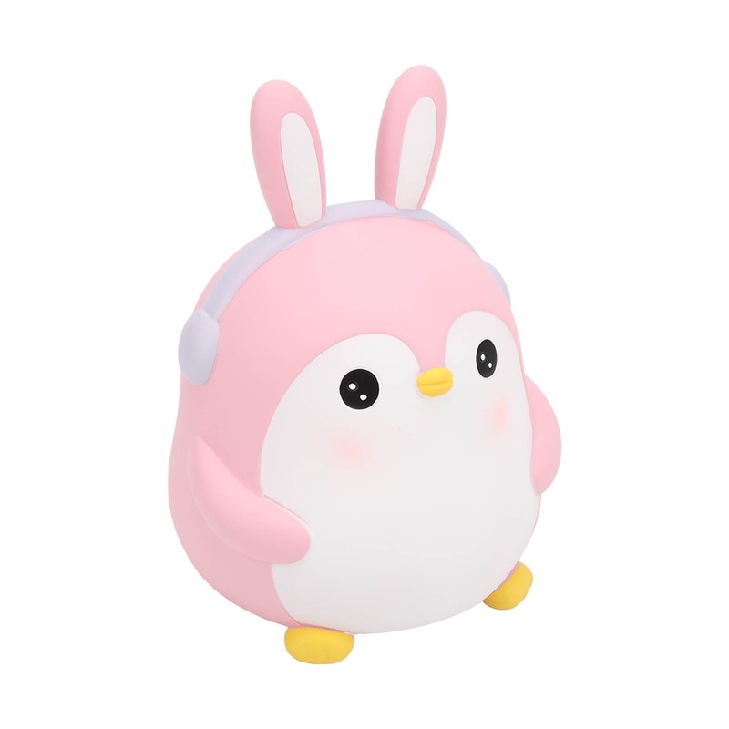 Piggy Bank Cartoon Cute Penguin Shape Pink Large Capacity Coin