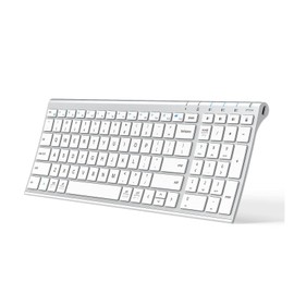 iClever BK10 Bluetooth Keyboard, Universal Bluetooth 5.1 Wireless Keyboard with Number Pad, Ergonomic Design, Multi-Device Compatibility, Stable Connection for Mac, iPad, iPhone, Android, Windows