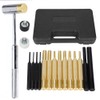 17Pcs Punch Set Mechanical Installation Round Punches Maintenance Tool Kit