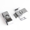 BQLZR 2x Double Hole Tube Clamp Pipe Round Tube Two-way