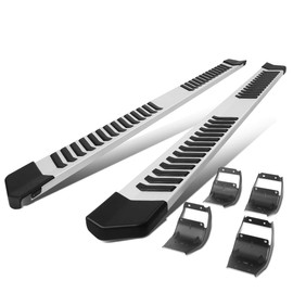 6 Inches Side Step Nerf Bar Running Boards Compatible with Ford F-150 F-250 F-350 Super Crew Cab 15-22, Aluminum, Chrome