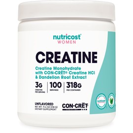 Nutricost Nutricost Creatine Monohydrate Powder for Women, Micronized, Unflavored, 100 Servings - Vegetarian, Non-GMO, Gluten Free