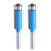 sourcing map 2pcs Flush Trim Router Bit 1/4" Shank 1/2