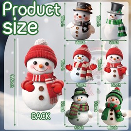 Giegxin 12pcs 10 x 8 Inches Snowman Christmas Tree Picks 3D Snowman Christmas Decor with Sticks Cute Ornaments for Xmas Tree Topper Home School Office Garden Patio Winter Vase Holiday