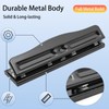 4-Hole Adjustable Paper Punch, 10-Sheet Capacity, Non-Slip Desktop Hole Puncher