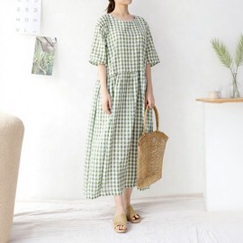 Shirred Short-Sleeve Plus Size Maternity Maxi Dress Dress Green 2ea