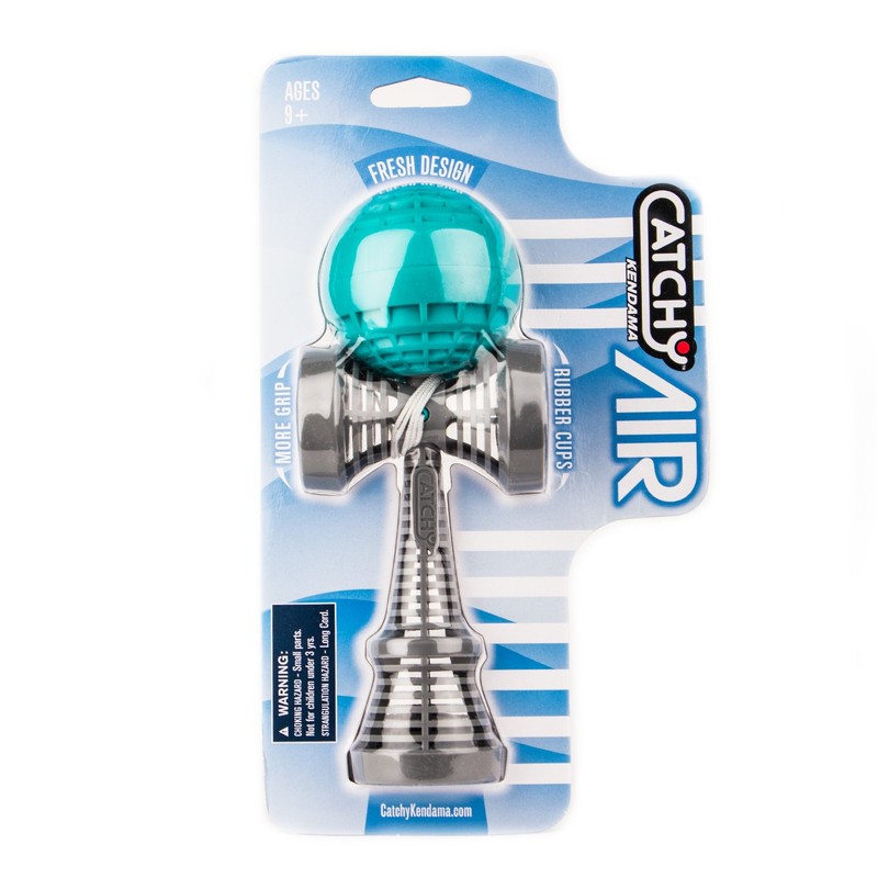 YOYO FACTORY Catchy AIR Kendama - Grey/Teal (traditional japanese skill