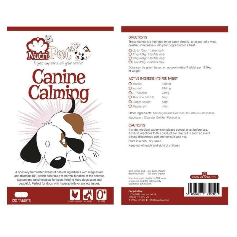 Canine Calming - Premium Quality Formula - Relieves Stress &