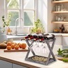 WDSHIYI Rustic Wood Wine Rack for 4 Bottles and 6