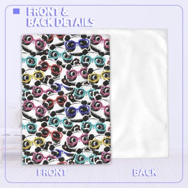 CIAIDU Cute Panda Hand Towels Set of 2,Panda and Glasses Bath Hand Towels for Bathroom Decorative Soft Absorbent Dish Towels for Kitchen Bathroom Gym Hotel Spa Sport 16x24 Inches