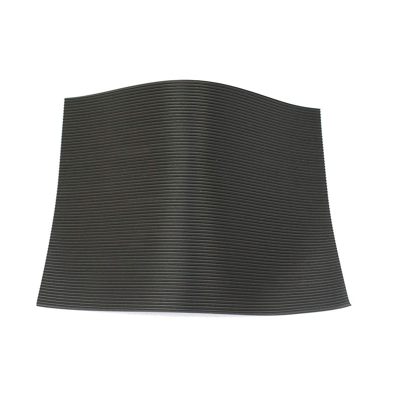 Fine Fluted Black Ribbed Rubber Matting 3mm Thick: Size A4