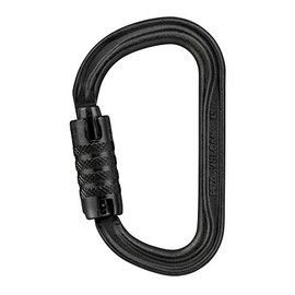 Petzl, Connector Vulcan Triact-Lock U Black, High-Strength, Large-Capacity Asymmetrical Carabiner