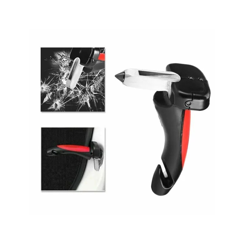 Unbranded CAR HANDLE CANE AUTO PORTABLE FLASHLIGHT GLASS BREAKER BELT